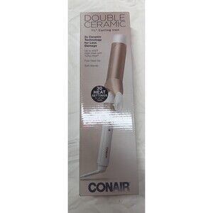 Conair Double Ceramic 1 1/2 Inch Curling Iron Soft Waves Medium Long Hair